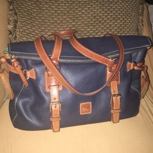 Dooney Double Strap Satchel Blue